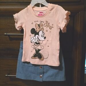 Minnie mouse skirt set 2 T